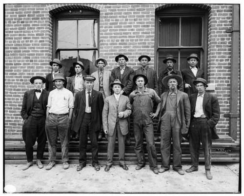 A group portrait of the employees of the Pomona Gas Department