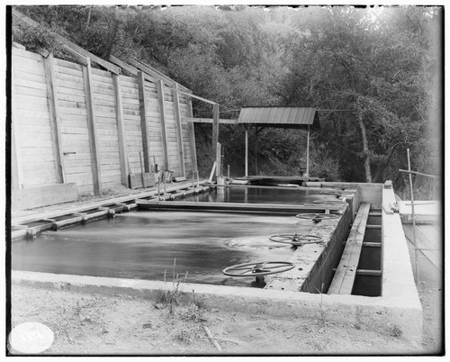 The sandbox and headworks at Mill Creek #3 Hydro Plant