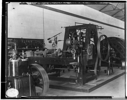 The machine shop at Santa Ana River #1 Hydro Plant