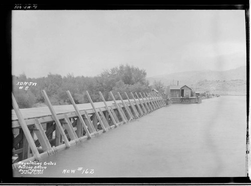 Borel canal intake showing regulating gates for settling basin