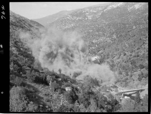 Big Creek - Mammoth Pool - Blasting along penstock line