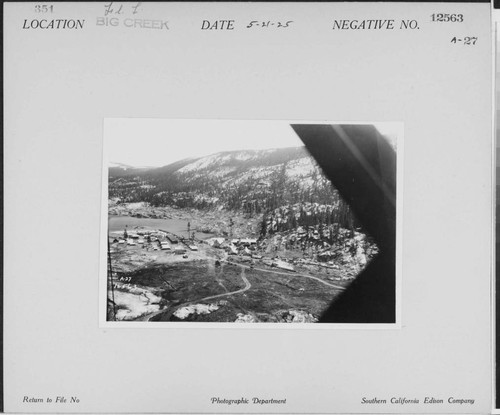 Big Creek, Florence Lake Dam - Construction work on dam