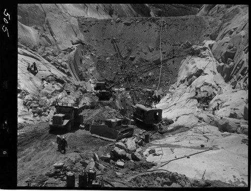 Big Creek - Mammoth Pool - General view of cutoff excavation