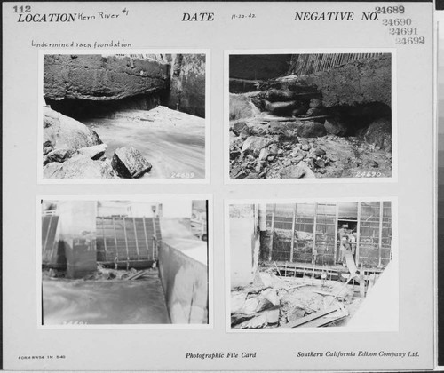 Kern River No. 1 - Undermined rack foundation