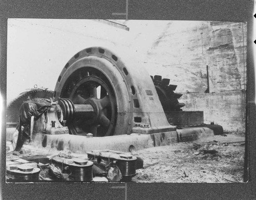 The interior of the power house at Santa Ana River #1 Hydro Plant