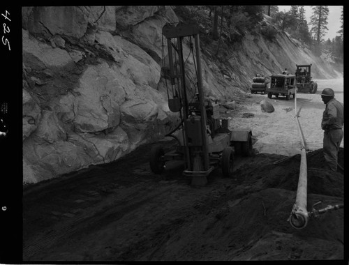 Big Creek - Mammoth Pool - Demonstrating hand operated compacting tools