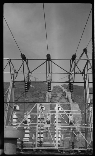 Take-away circuits on roof of Kern River No. 3 Powerhouse