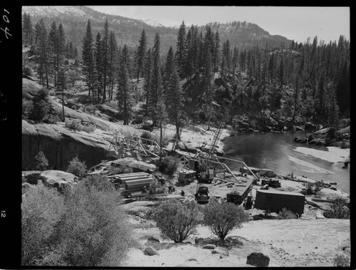 Big Creek - Mammoth Pool - Installation of Pony Truss Bridge across San Joaquin River