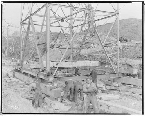 Miscellaneous Transmission - Moving multi-circuit tower at mile 0, Tower 6