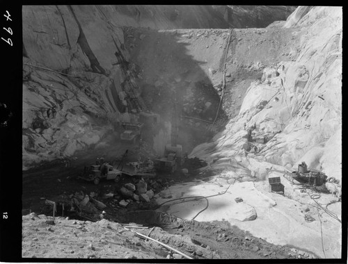 Big Creek - Mammoth Pool - Excavation of cutoff trench