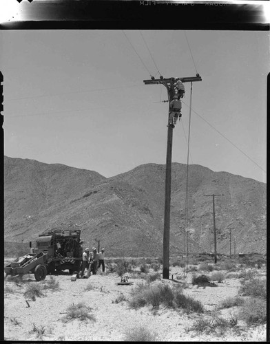 Palm Springs distribution line construction