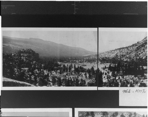 This panoramic view of the area surrounding Florence Lake was also taken during Walter Sohier's 1917 survey trip
