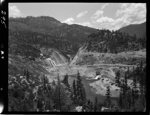 Big Creek - Mammoth Pool - General view of damsite from Daulton Creek Road