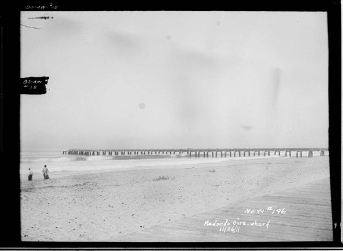 Redondo Pier with fuel oil pipelines to tank storage