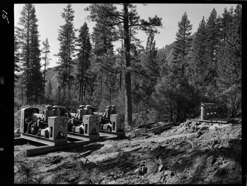 Big Creek - Mammoth Pool - Standby construction power behind Mess Hall