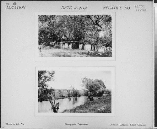 Big Creek, Herminghaus Ranch - Lone Willow Slough gauging station - looking downstream