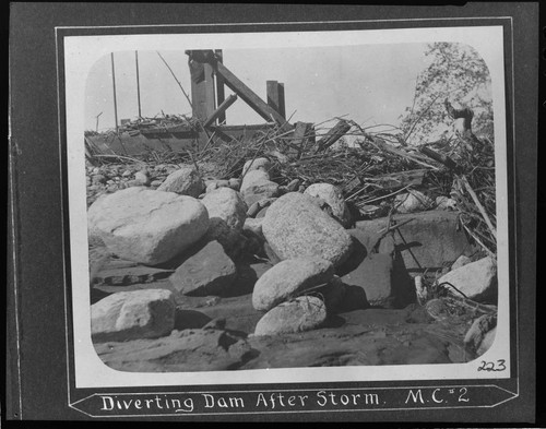 Diverting the dam at Mill Creek #2 after a storm