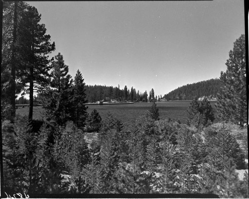 Dam 2 at Huntington Lake showing gatehouse for Huntington