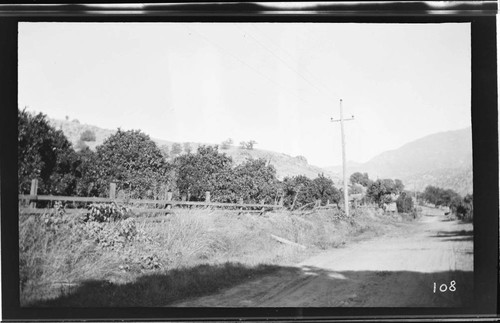 A road side view of the transmission lines of Tulare Steam Plant