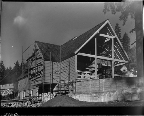 Big Creek Guest Lodge under construction at Big Creek