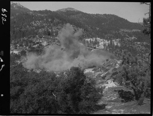 Big Creek - Mammoth Pool - Blasting of spillway