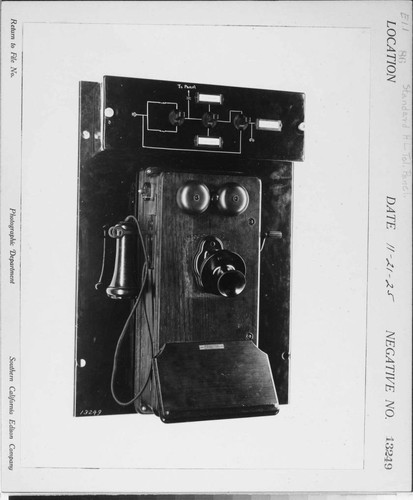 E1.1 - Electric Equipment misc. - Standard Highline Telephone Panel