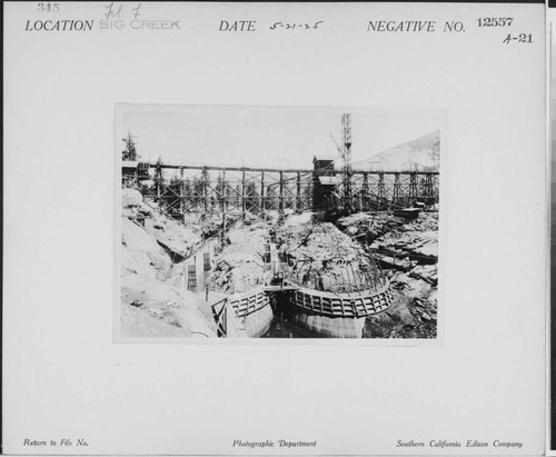 Big Creek, Florence Lake Dam - First two Arches & Buttresses at Florence Lake Dam