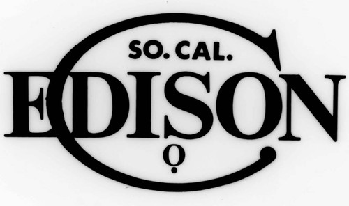 Southern California Edison Company logo. This logo was used on very early SCE vehicles. A large "C" surrounds three lines