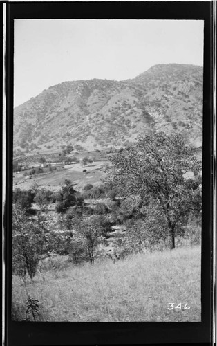 View of the countryside near the hydro plant of the Tulare County Power Company