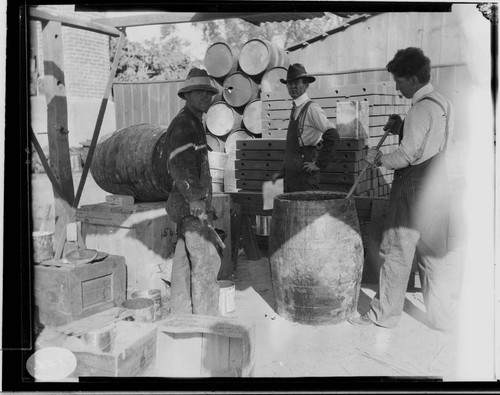 The painting department at the Fourth Street General Office Building