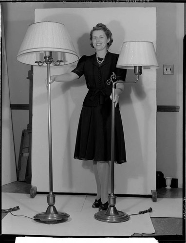 Louise Koffel and floor lamps