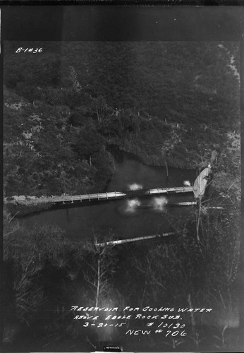 Reservoir for cooling water above Eagle Rock Substation