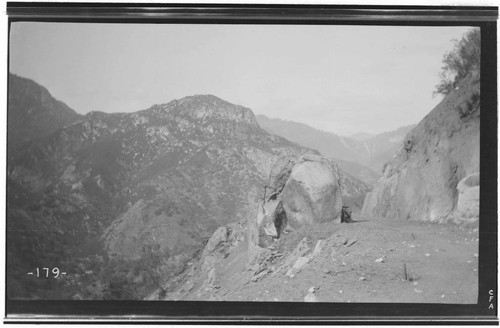 The bench excavation site for the main conduit route at Kaweah #3 Hydro Plant