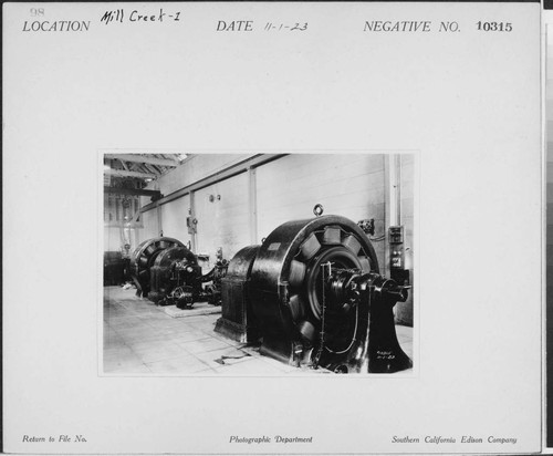 Mill Creek 2&3 Powerhouse - Mill Creek Substation Interior