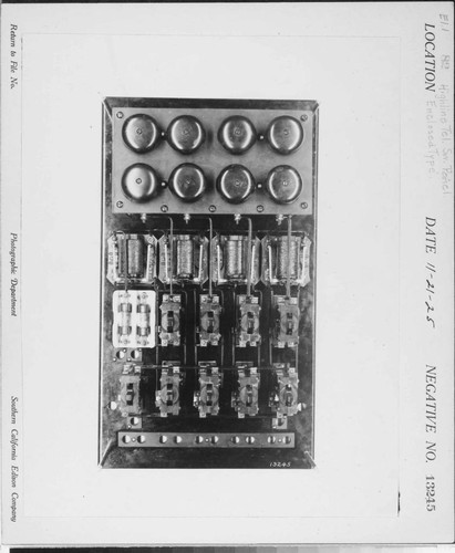 E1.1 - Electric Equipment misc. - 4 line Enclosed type