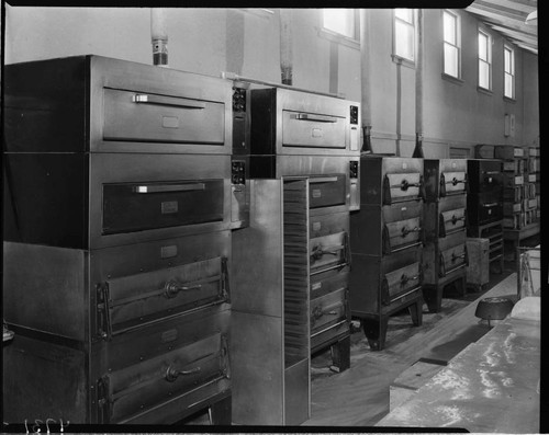 Row of ovens in a factory