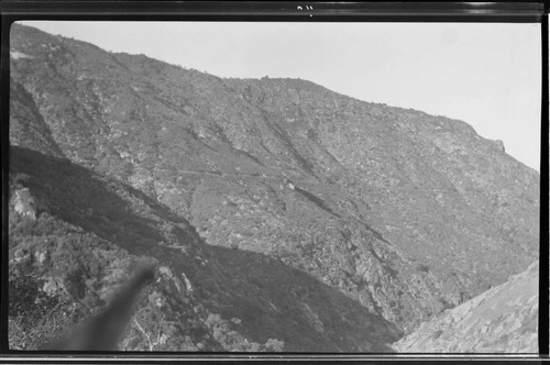 A long distance view of a flume of Kaweah #1 Hydro Plant