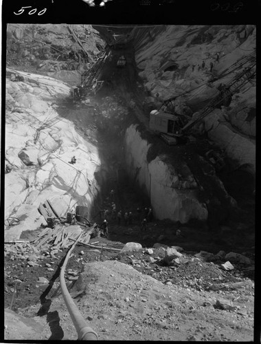 Big Creek - Mammoth Pool - Excavation of cutoff trench