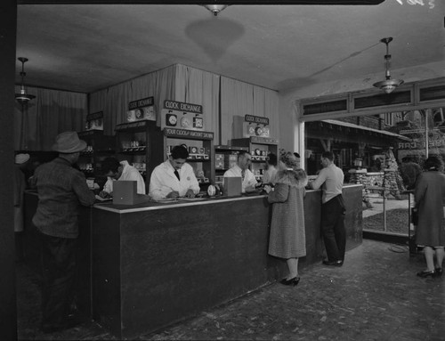 Customers exchanging old clocks for new ones during the frequency change at special Clock Exchange Depots like this one in San Bernardino