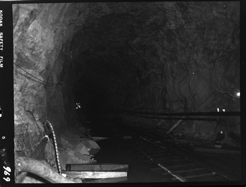 Big Creek - Mammoth Pool - Tunnel in area of "Hole Thru" from Rock Creek to outlet