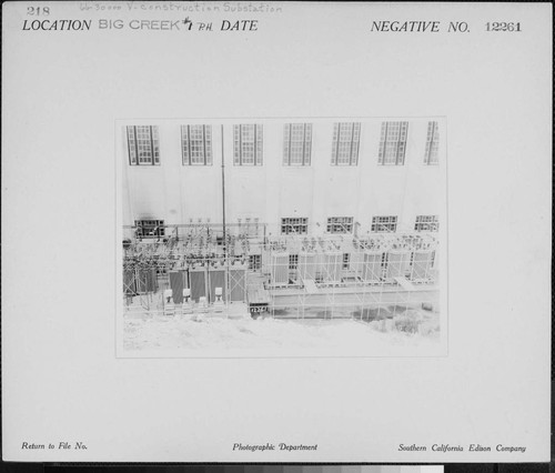 Big Creek #1 - Construction power substation (66