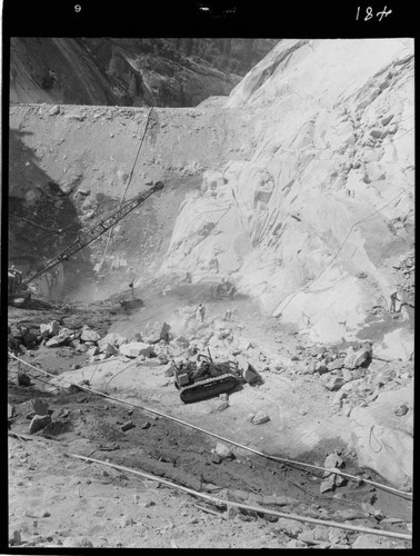 Big Creek - Mammoth Pool - General view of cutoff excavation