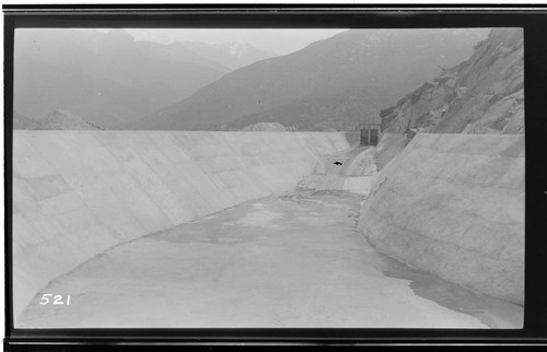 The regulating reservoir at Kaweah #3 Hydro Plant