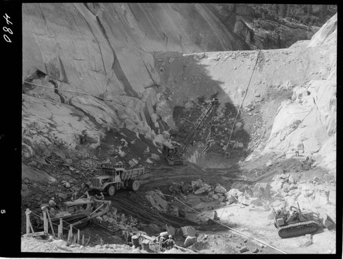 Big Creek - Mammoth Pool - General view of cutoff excavation