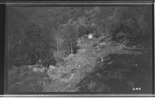 Beginning construction at the Marble Fork conduit at Kaweah #3 Hydro Plant