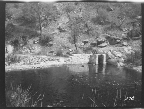 The Nelson Fork Dam during the construction of the Tule Plant