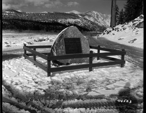 Big Creek, Vermilion Dam - Dedication plaque