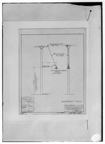 C1.1 - Charts miscellaneous - A drawing of the series tungsten street lighting bracket on page OH