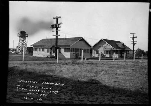 Dwellings for attendants at Magunden Switching Center (new house to left)