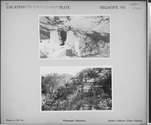 Colorado River - Close-up on cliff dwelling ruin